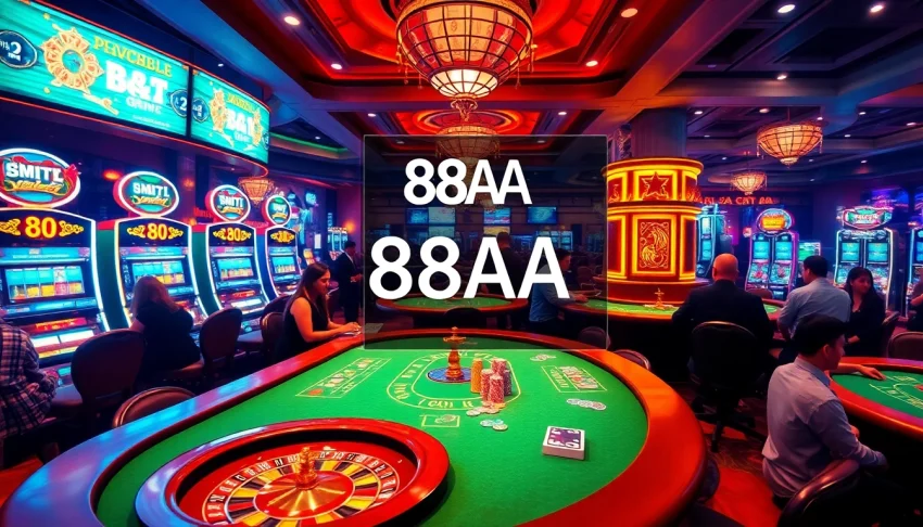Players enjoying exciting games at the casino featuring the 88AA online gambling platform.